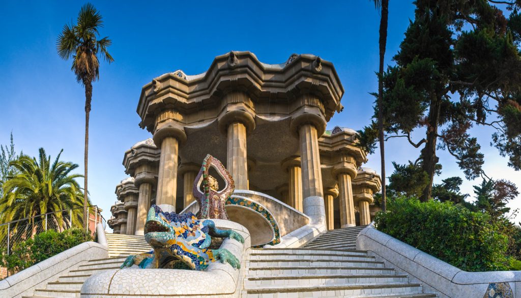 il drago e la scala al parc guell