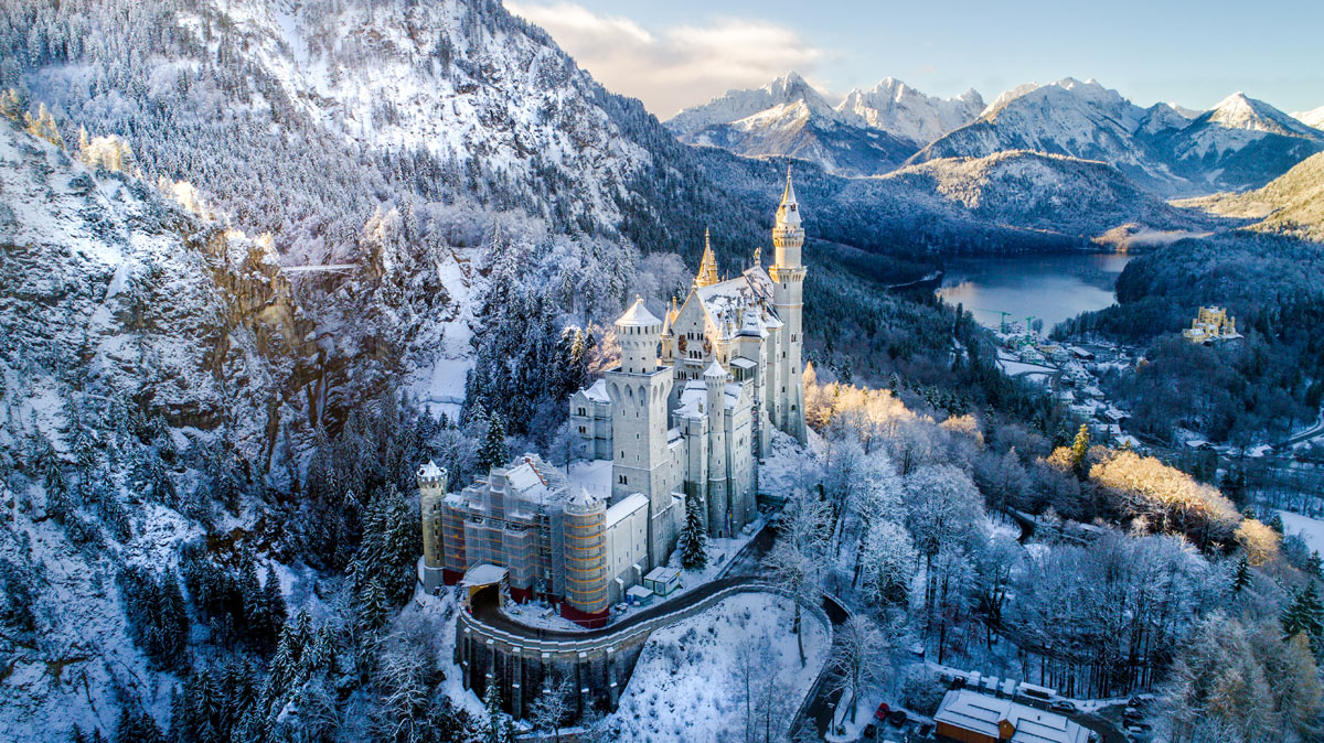 castello di Neuschwanstein d'inverno