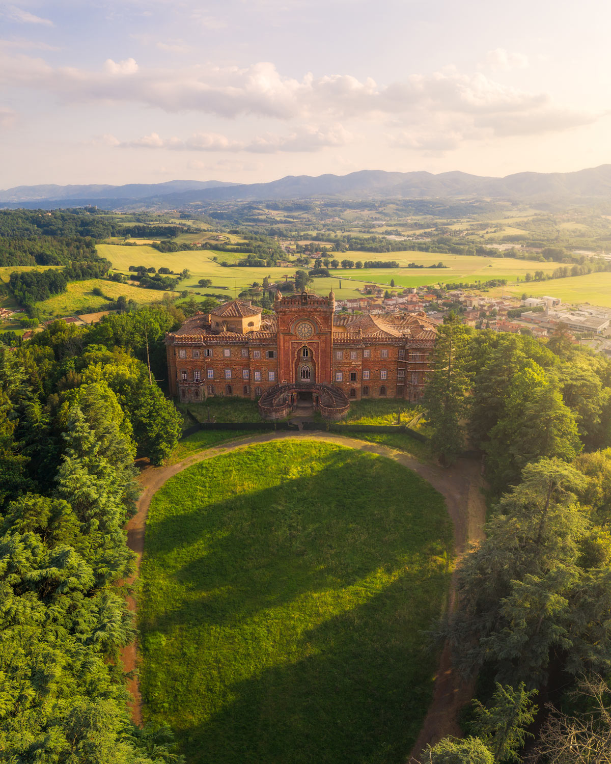castello di sammezzano vista aerea