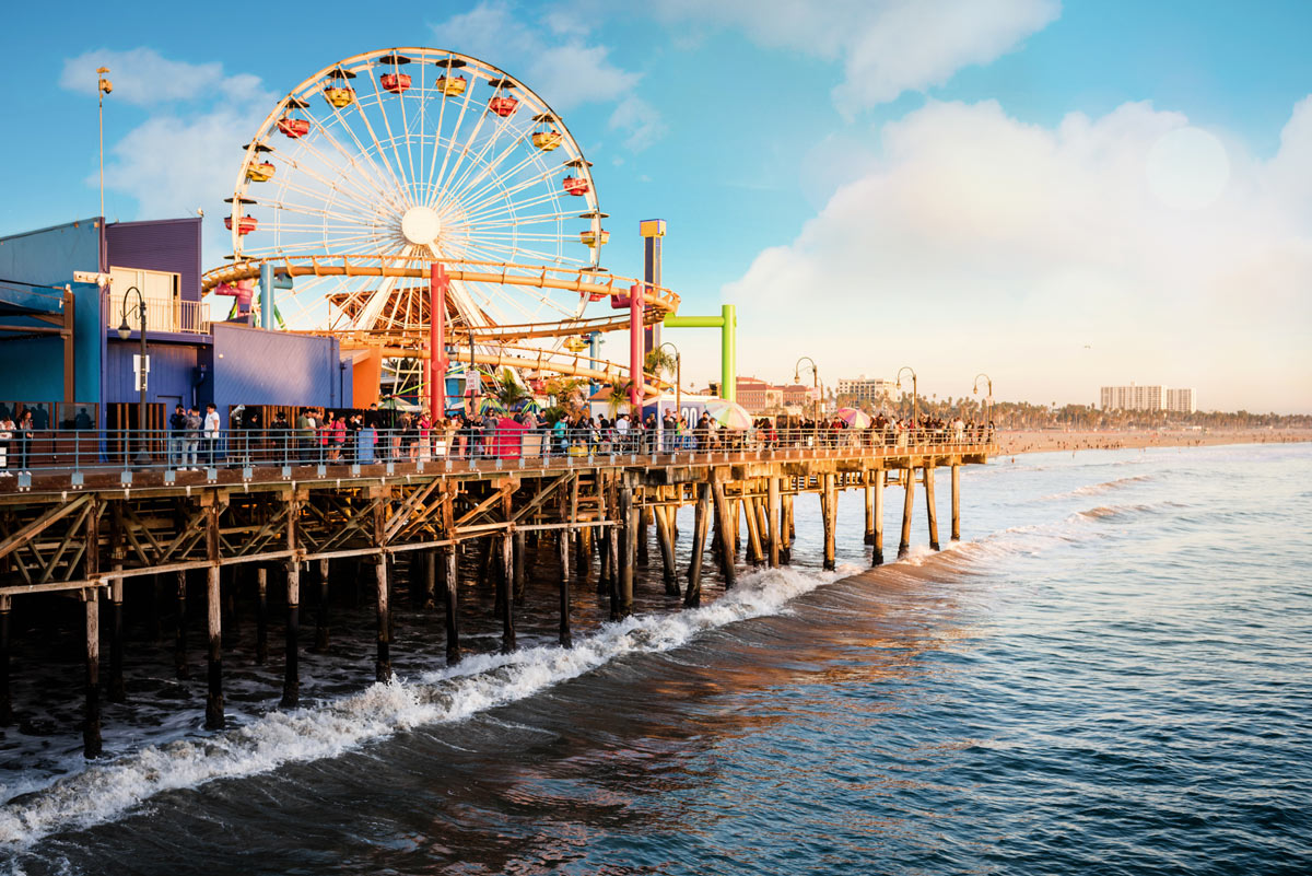 Molo di Santa Monica a Los Angeles