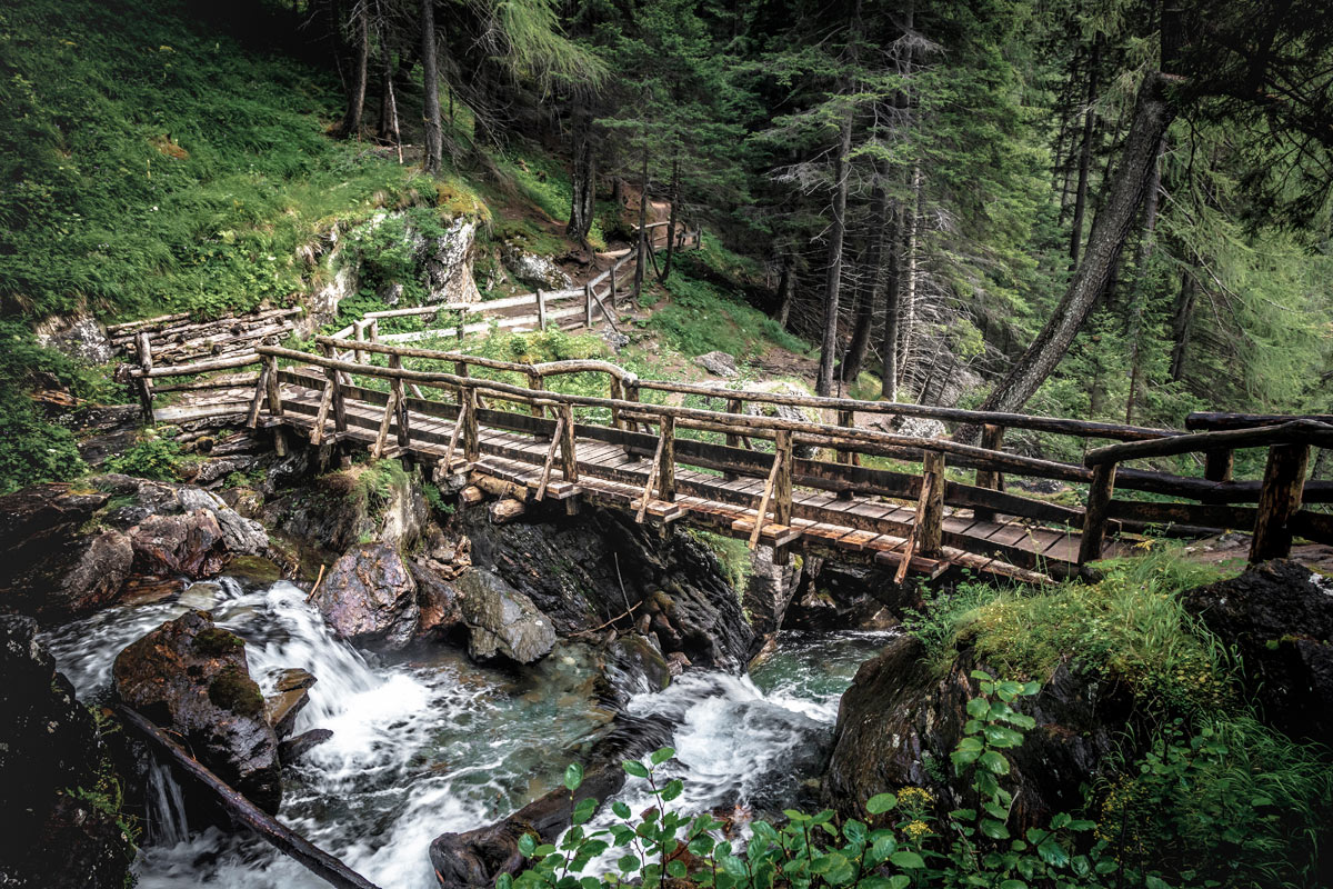 cascate del saent in Trentino