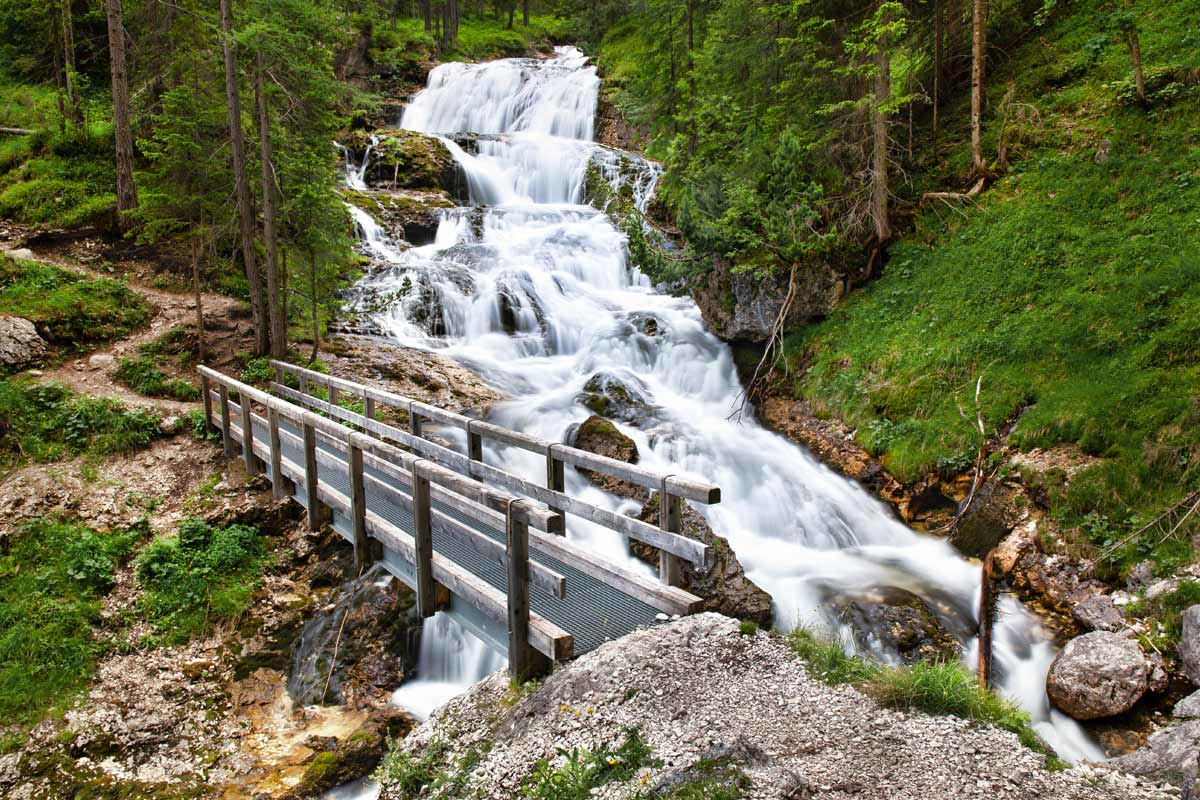 cascate di Fanes nelle Dolomiti