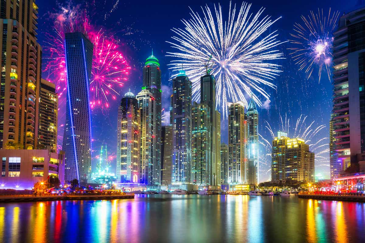 fuochi d'artificio a Dubai