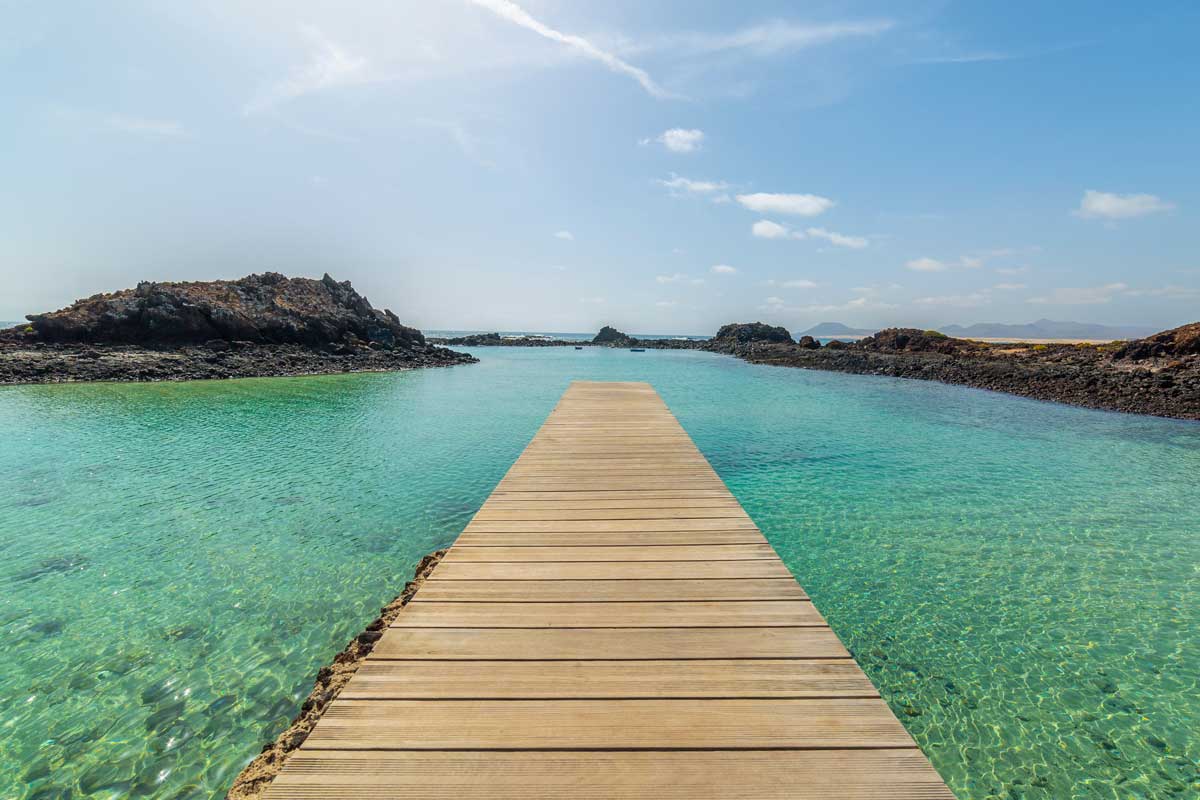 spiaggia sull'isola di Lobos