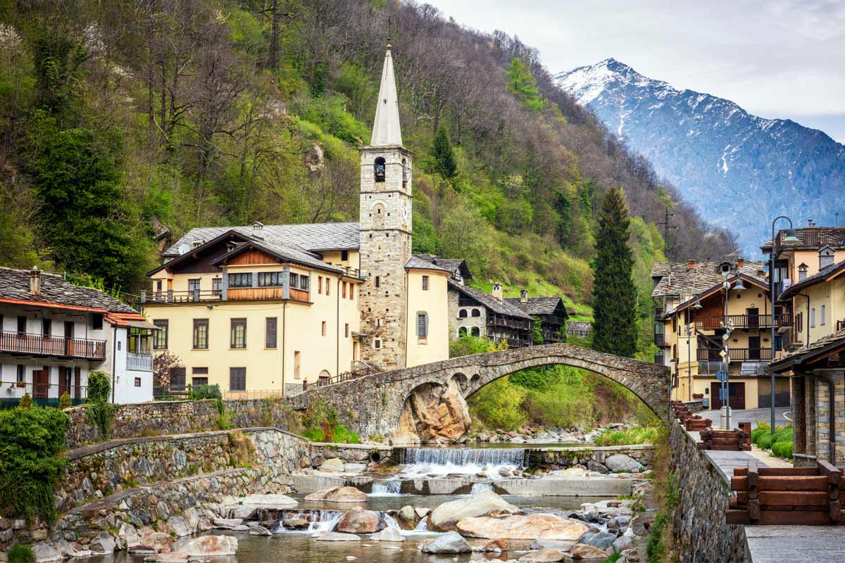 Fontainemore nella Valle d'Aosta
