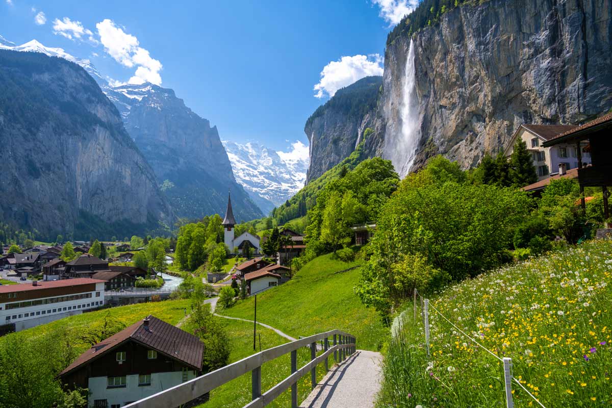villaggio di Grindelwald in Svizzera