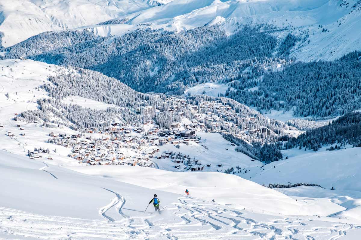 piste da sci a Davos