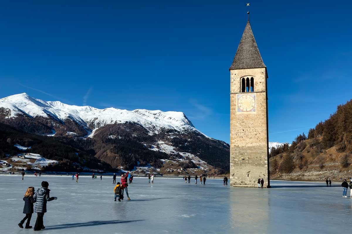 lago di Resia d'inverno