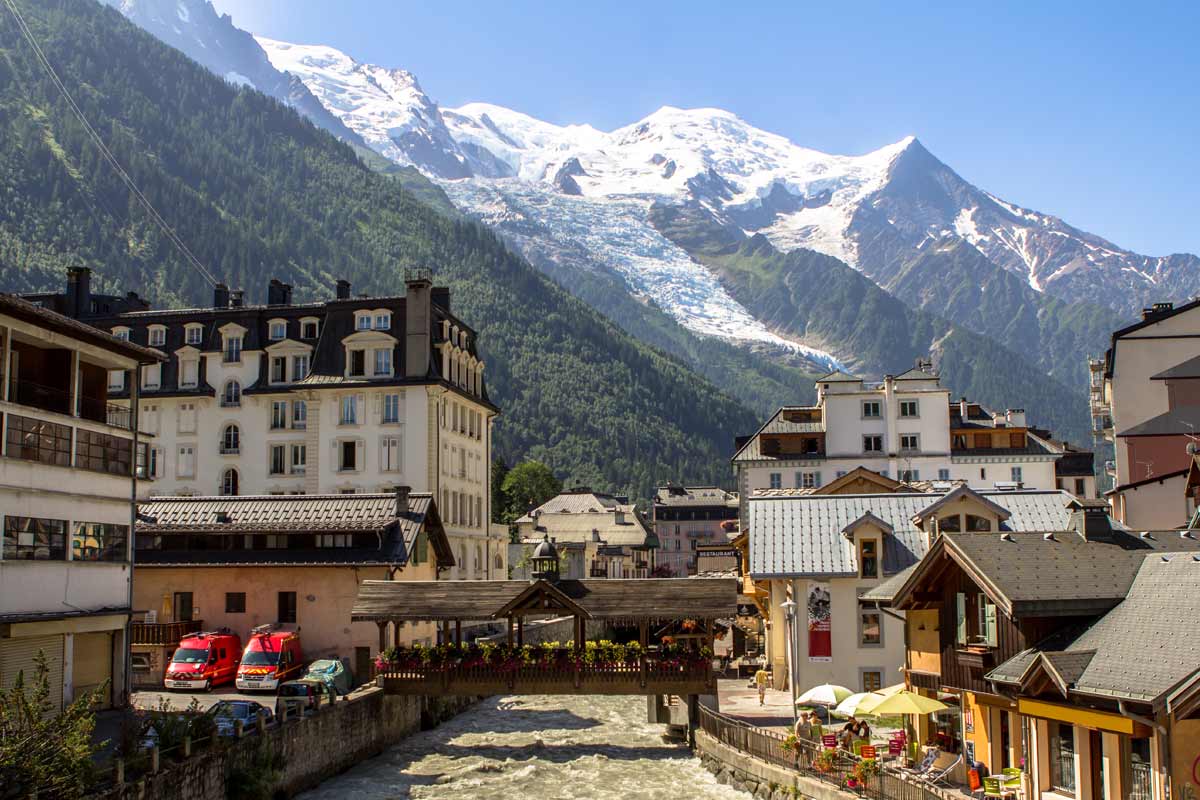 Chamonix-Mont-Blanc, vista sul Monte Bianco