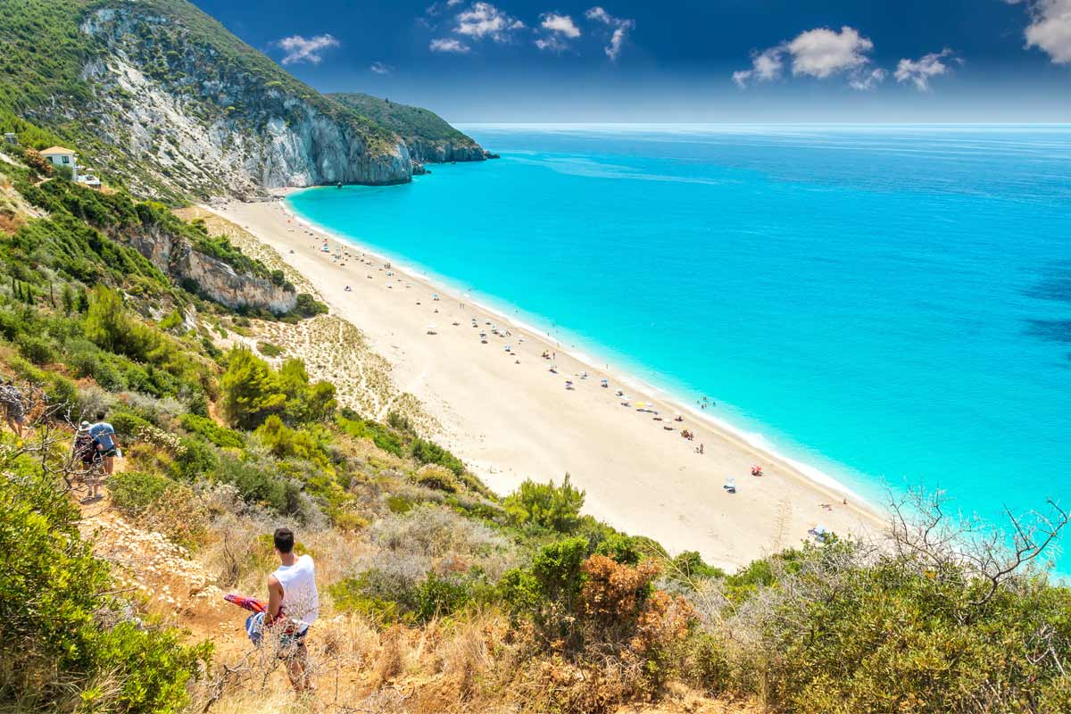 Spiaggia di Milos. isola di Leucade