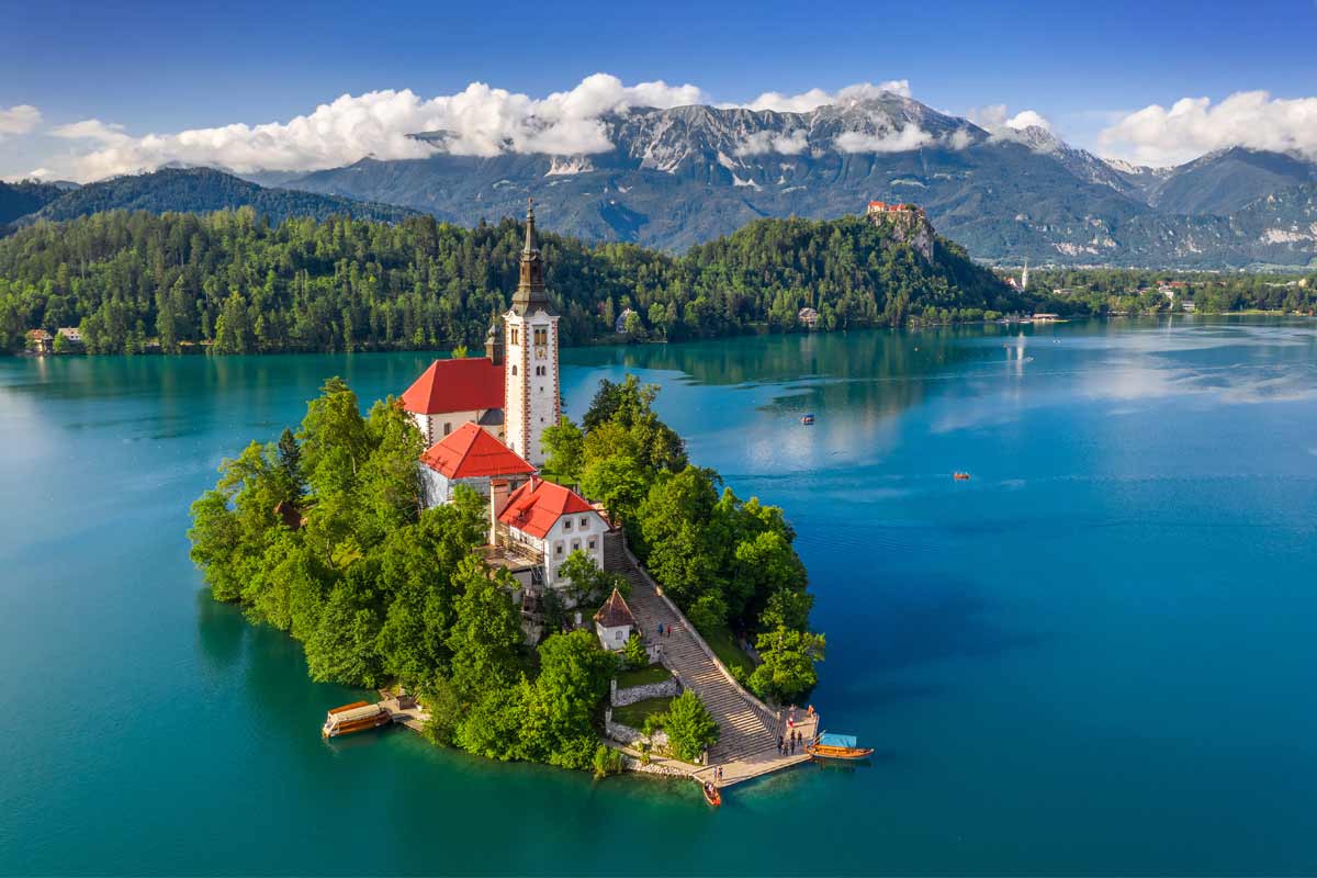 isola di Bled in Slovenia