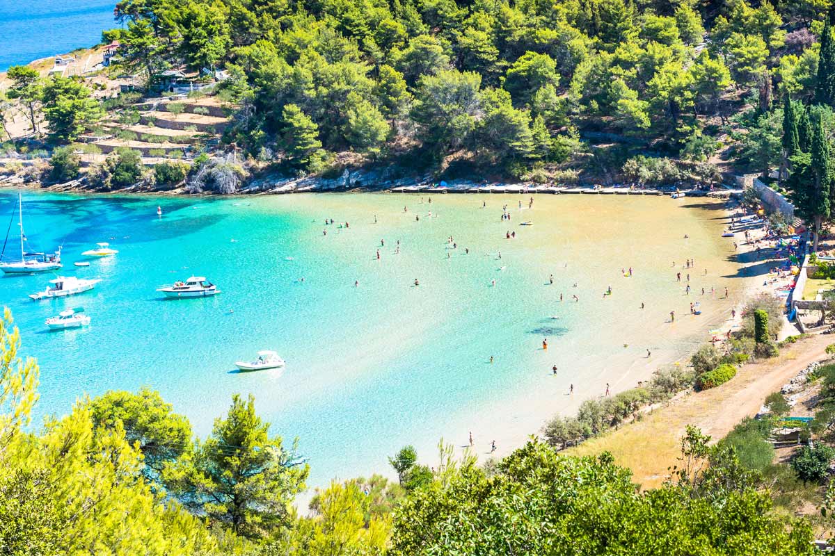 spiaggia sull'isola di Brac