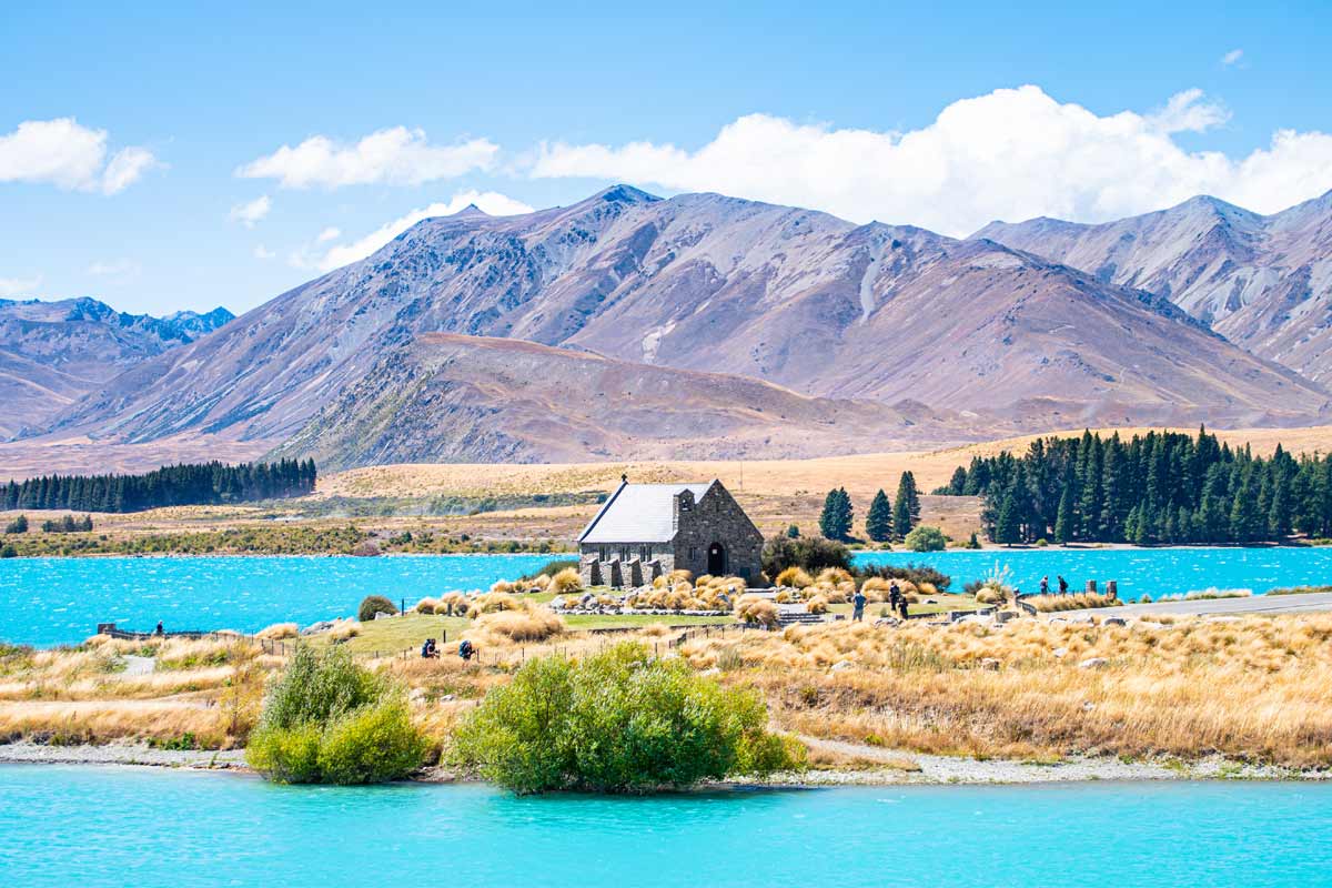 lago Tekapo in Nuova Zelanda