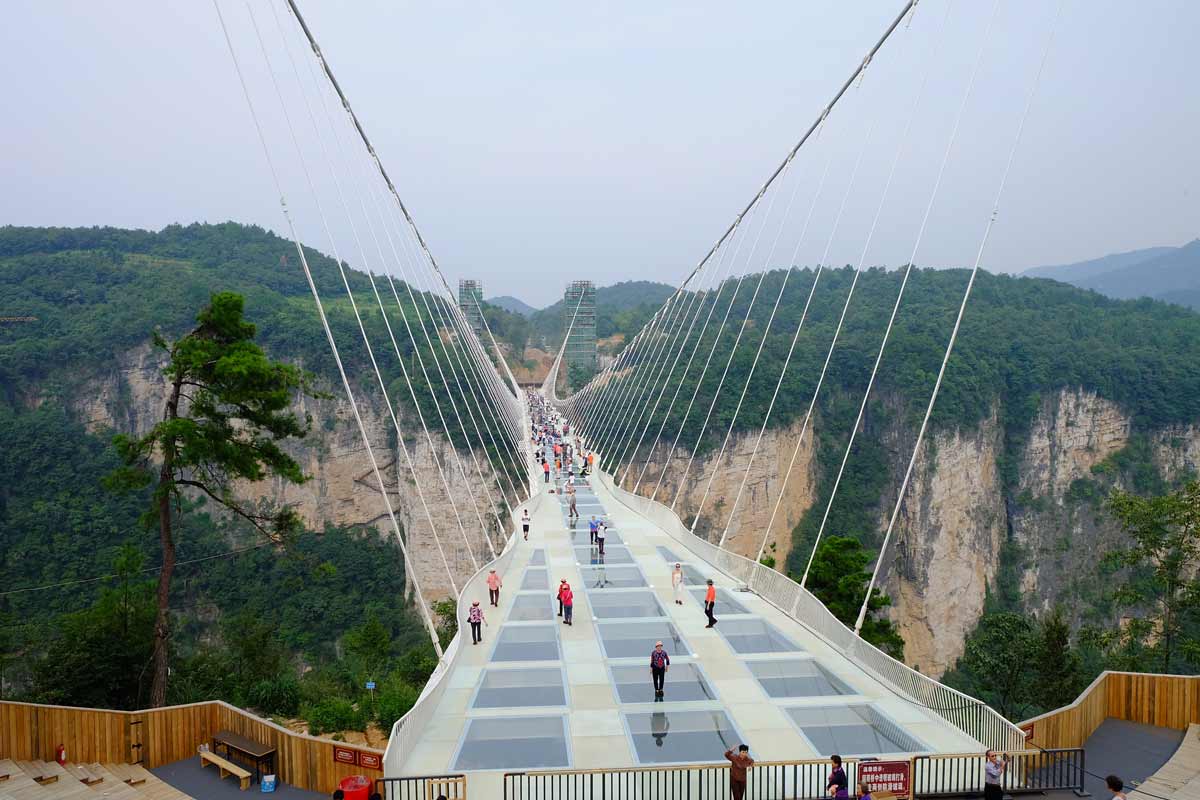 ponte di vetro di Zhangjiajie