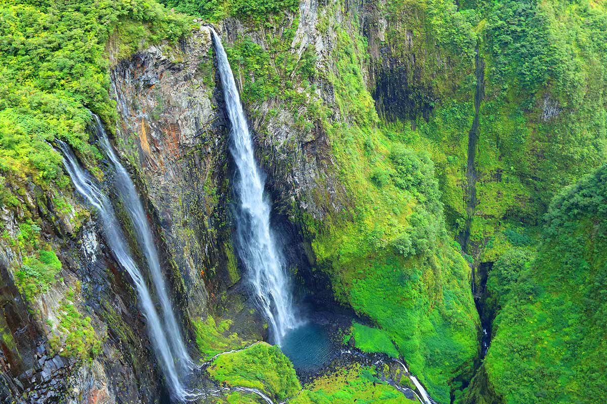 cascata a Salazie, isola Reunion