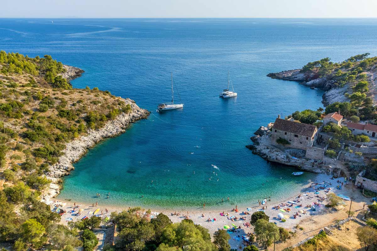 spiaggia di Dubovica, isola di Hvar