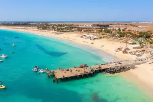spiaggia sull'isola di Sal, Capo Verde