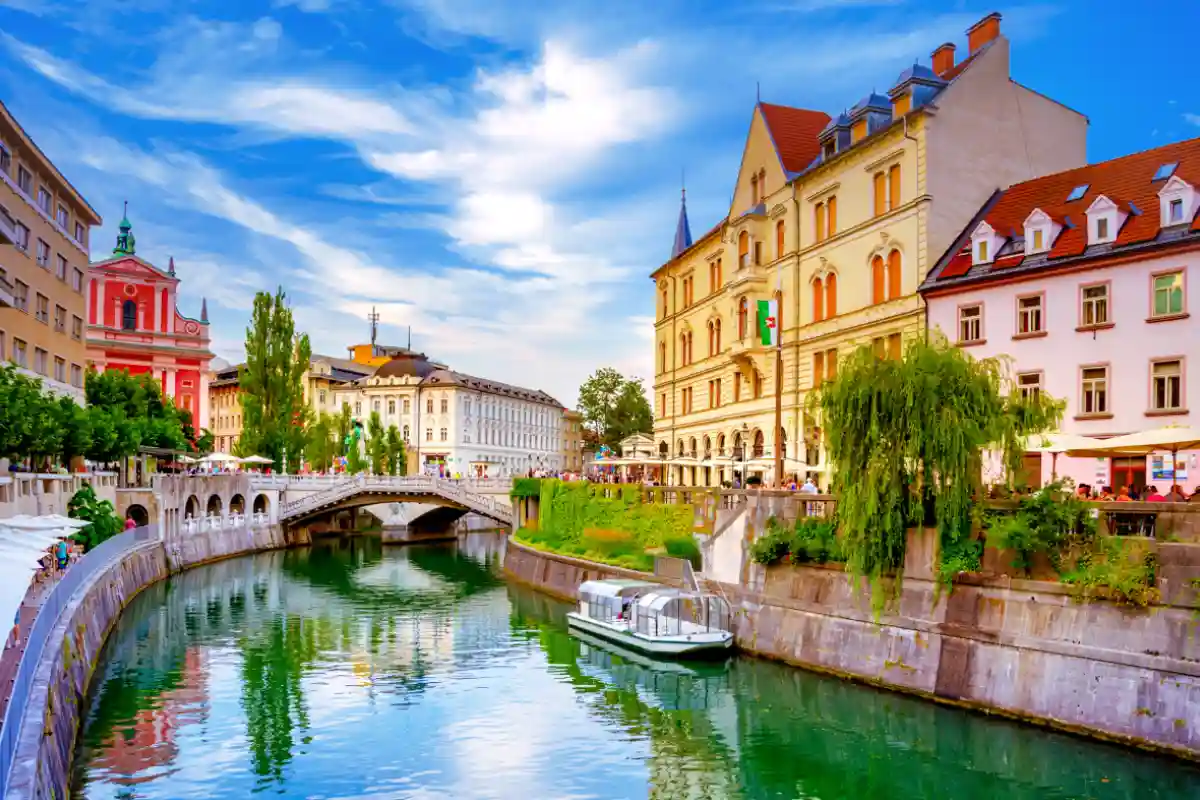 canale a Lubiana in Slovenia