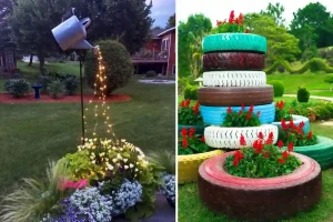 decorazioni da giardino con il riciclo creativo