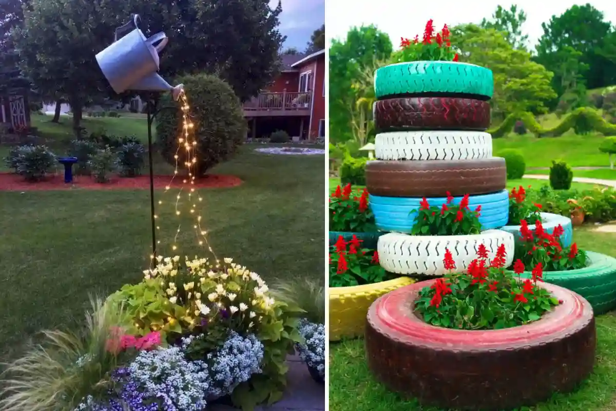 decorazioni da giardino con il riciclo creativo
