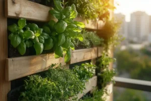 piante aromatiche sul balcone