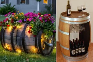 riciclo creativo di vecchie botte di vino
