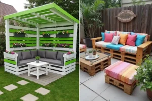 salotto da giardino con pallet